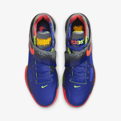 Nike KD 4 NERF genuínos, ténis de basquetebol masculinos de cano baixo, práticos e com amortecimento de impacto, FQ8180-400