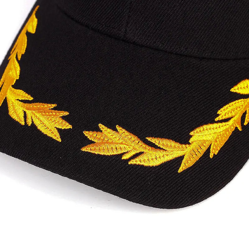 Herren-Baseballcap mit individuellem Logo, verstellbar, für Frühling und Herbst, einfarbig, mit Weizenähren-Stickerei, modische Trucker-Cap, Damen-Schirmmütze, Fs Sonnenhut