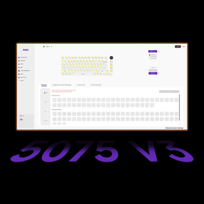 Akko 5075 V3 HE Magnetische Tastatur 75% Custom Mechanische Gaming-Tastatur Rapid Trigger 0.005mm 8K Polling-Rate ARGB