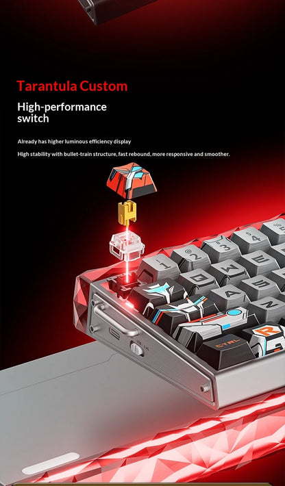 New AULA HERO68 Air 3-mode Magnetic Switch Gaming Mechanical Keyboard E-sport Custom Wired Keyboard Ergonomic Accessories