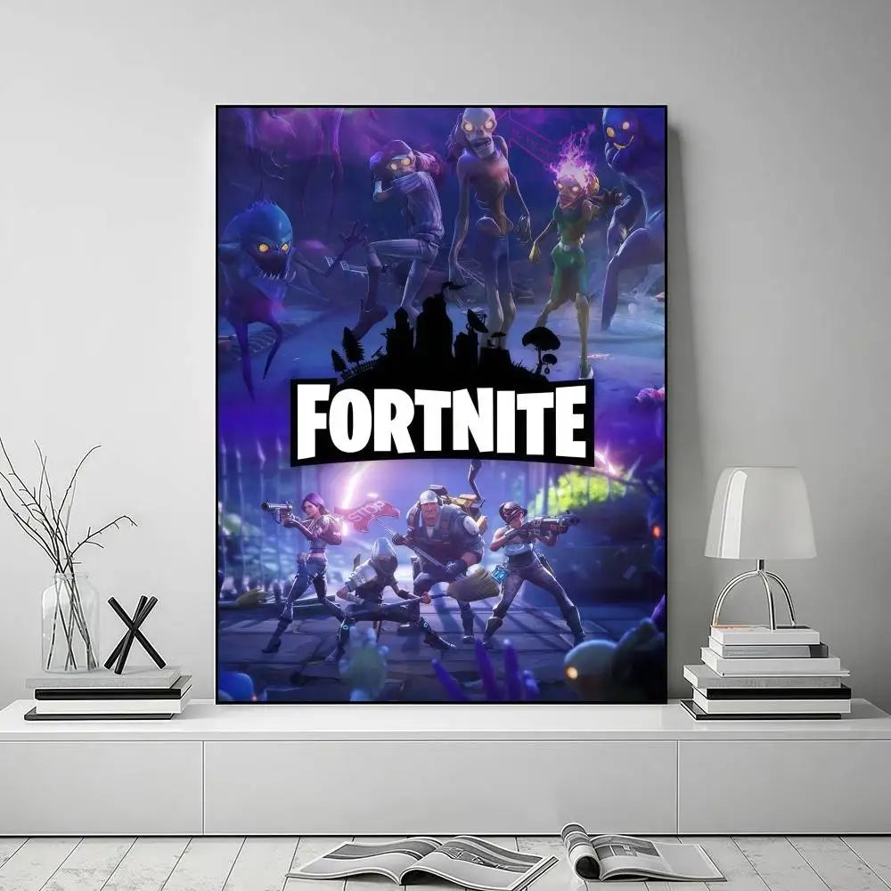 Стилен F-FORTNITE стикер постер с висока резолюция за освежаване на стените у дома и в стаята, наличен в разнообразни стилове.