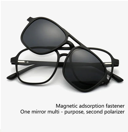 2026 Mirror Magnetic Attraction Polarized Sunglasses 2 Iin 1 Clip Cycling Glasses Dazzling Men Double-Barreled Glasses Women