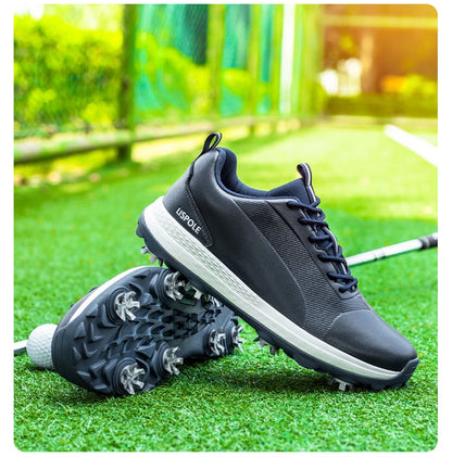 Hot Sale Leisure Golf Shoes Men's Waterproof Golf Spikes Sneakers Professional Non-Slip Golf Trainers Luxury Sports Shoes