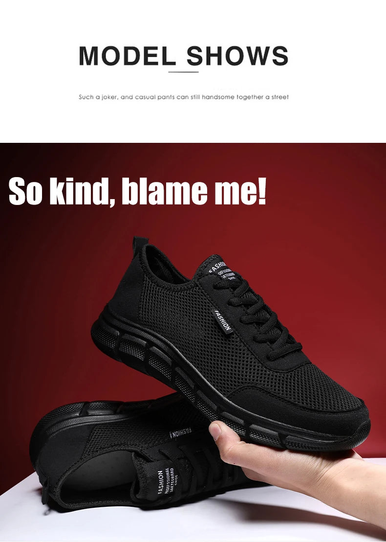 Men's Summer Sneakers Casual Running Shoes Breathable Walking Mesh Lightweight Sports Shoes Comfortable Fashion Shoes Zapatillas