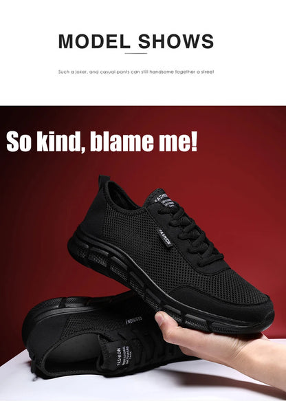 Men's Summer Sneakers Casual Running Shoes Breathable Walking Mesh Lightweight Sports Shoes Comfortable Fashion Shoes Zapatillas