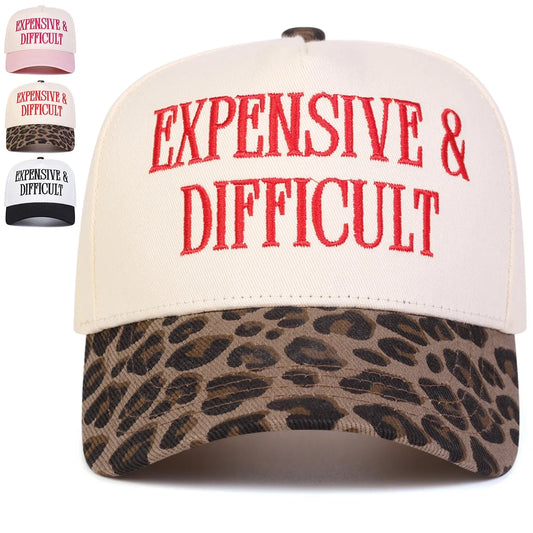 Unisex EXPENSIVE DIFFICULT Letter Embroidery Baseball Caps Spring Autumn Outdoor Adjustable Casual Hats Sunscreen Hat Sports Cap