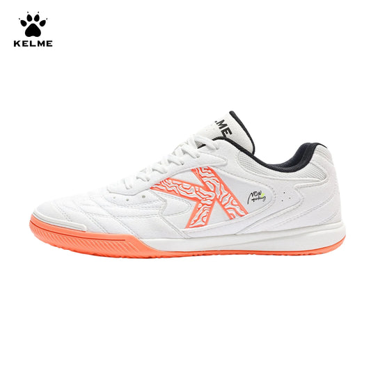Kelme Indoor Football Shoes Adult Flat Sole Youth Match Five-a-side Training Soccer Cleats Men's Futsal Sneakers