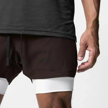 Pantaloncini da palestra da uomo Anime Demon Slayer ad asciugatura rapida, pantaloncini doppio strato 2 in 1, sportswear Y2K estate 2026, streetwear traspirante