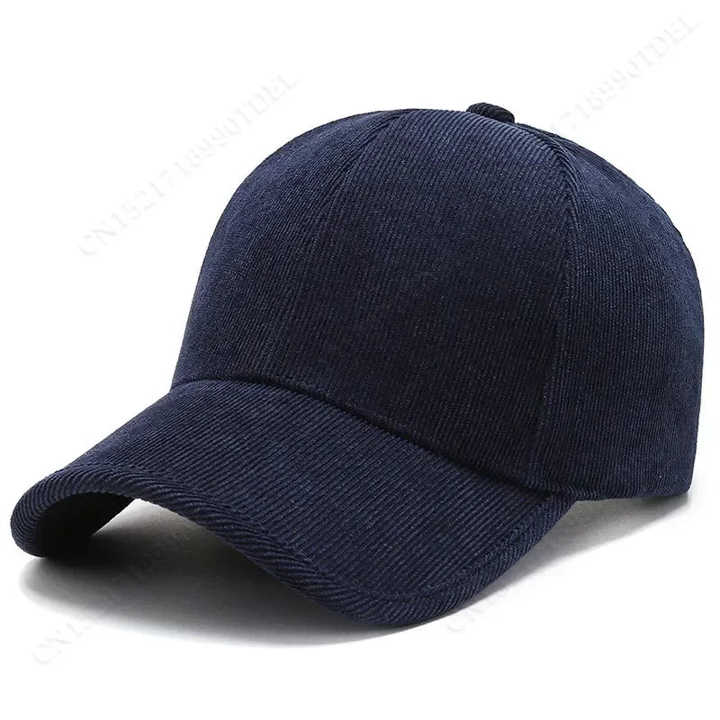 Trendy ArmyGreen Winter Baseball Caps For Men Luxury Women Corduroy Cap Snapback Hip Hop Trucker Hats Casquette Homme