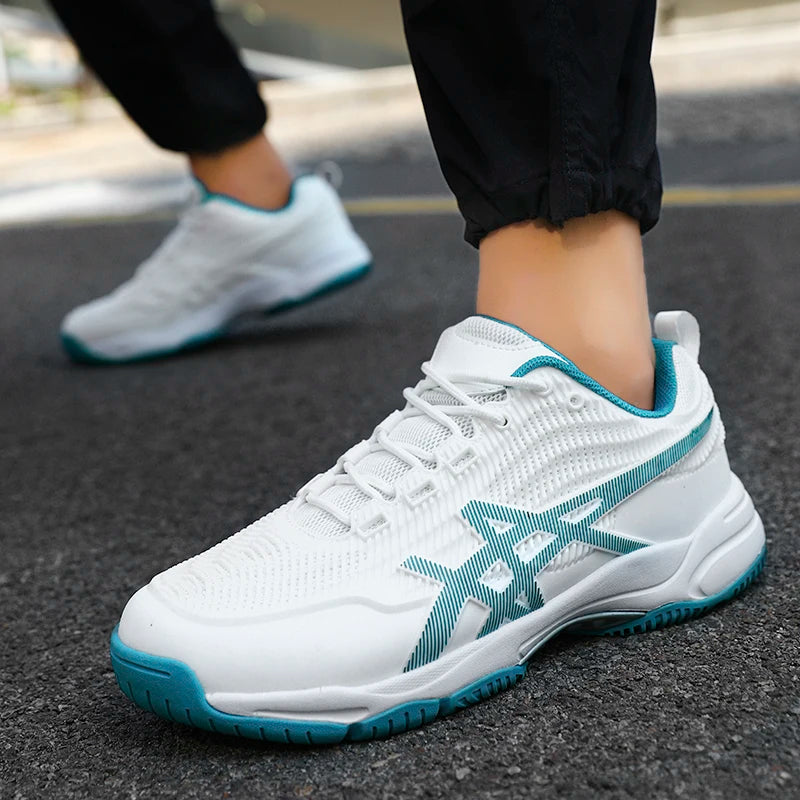 Men and Women Badminton Shoes Table Tennis Shoes for Volleyball Handball Sports Sneakers Anti-Skid Mesh Breathable Field Training