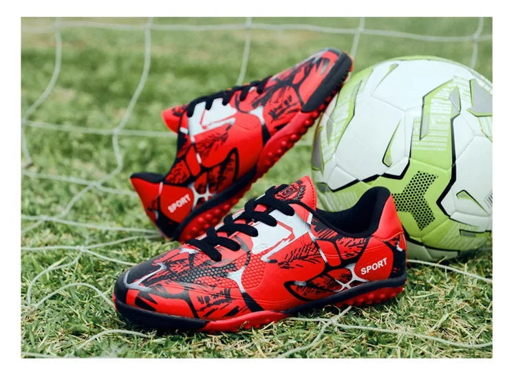 Children Soccer Shoes Sports Society Field Boy Football Shoes Futsal Fast Indoor Sneakers Original Ankle Cleats Football Boots