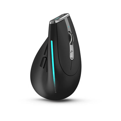 ZELOTES F36 Vertical Wireless Mouse Bluetooth Ergonomic Mice Rechargeable Programmable Gaming Mouse 2.4G 2400DPI for Laptop PC