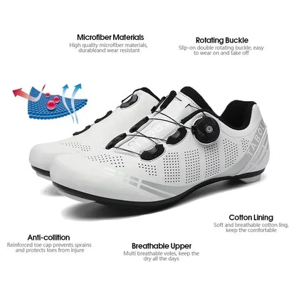 Unisex Cycling Shoes Road Bike Men Racing Self-Locking Speed Bicycle Sneakers Women Spd Cleats road Cycling Footwear