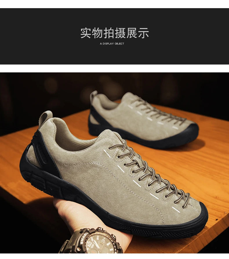 High Quality Trekking Sneakers for Men, Walking Shoes, Low-Cut Men's Hiking Shoes, Outdoor Non-Slip Sports Shoes, Large Size 47