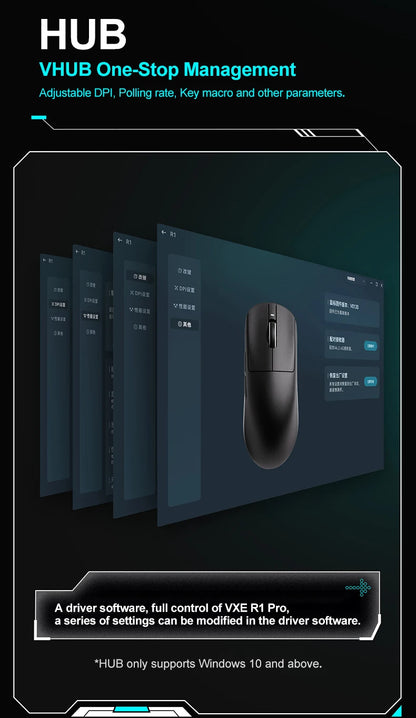 ATK VXE Dragonfly R1 Pro MAX Esports Wireless Gaming Mouse Rechargeable PAW3395 R1 Pro Lightweight Custom FPS Mouse For CSGO