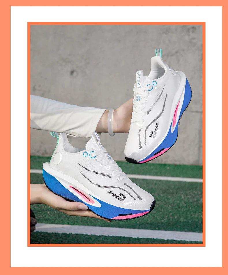Men's Carbon Board Running Shoes Marathon Long-Distance Running Sports Shoes Support Stable Casual Women's Breathable Running Shoes