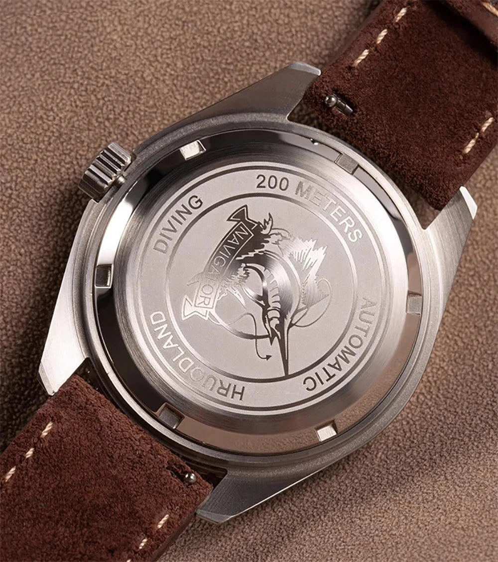 Hruodland 2026 new retro 41MM men's automatic mechanical watch Hangzhou K1 glass stainless steel waterproof 20Bar C3 reloj hombre