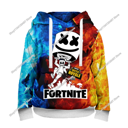 Kinderkleidung Geburtstag Süße Geschenke Fortnite Kinder-Hoodies Battle Royale Jungen Mädchen Anime-Sweatshirt Winter-Pullover-Oberteile für Kinder