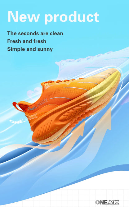 ONEMIX New Cushioned Running Shoes for Women Fall Winter Heavy Runners Lace-Up Women’s Jump Rope Dance Non-Slip Outdoor Sneakers