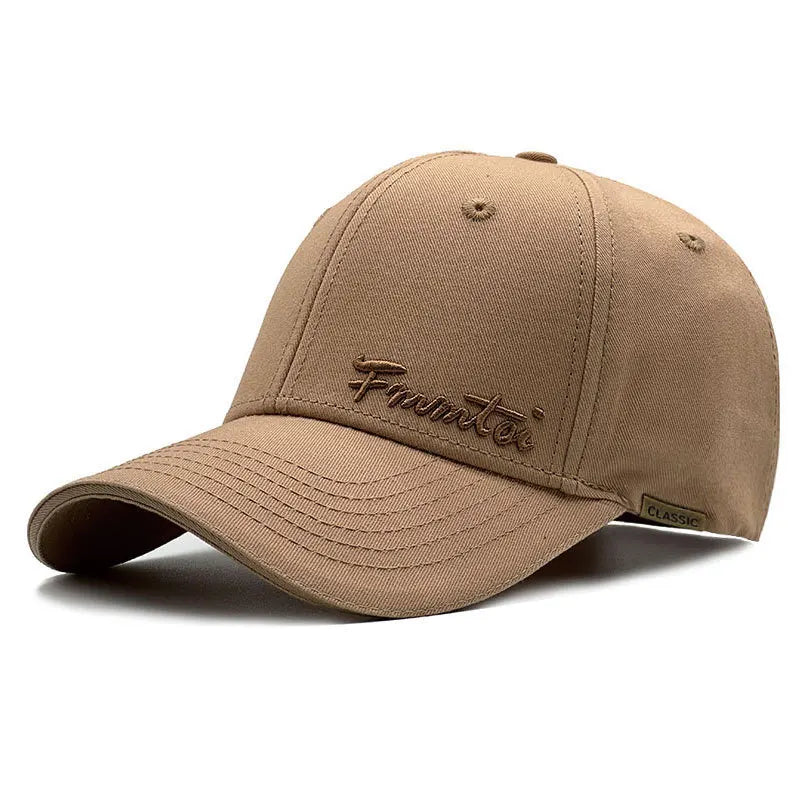 2026 New Men's Big Size Outdoor Sun Protection Baseball Cap, Hard Top Slim Face Fashion Peak Hat Unisex