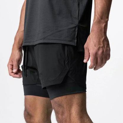 Pantaloncini da palestra da uomo Anime Demon Slayer ad asciugatura rapida, pantaloncini doppio strato 2 in 1, sportswear Y2K estate 2026, streetwear traspirante