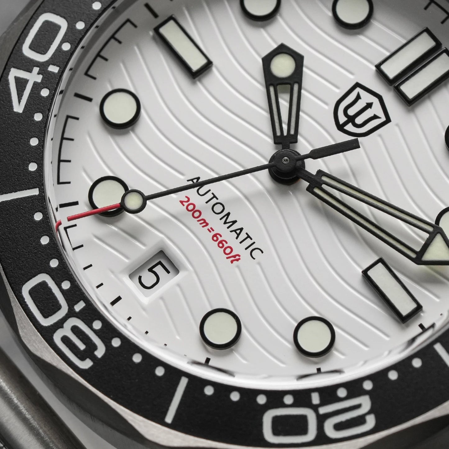 Watchdives WD007 V2 39mm Titanium Dive Watch PT5000 Automatic Movement Luminous 200m Waterproof Domed Bubble Sapphire Watches
