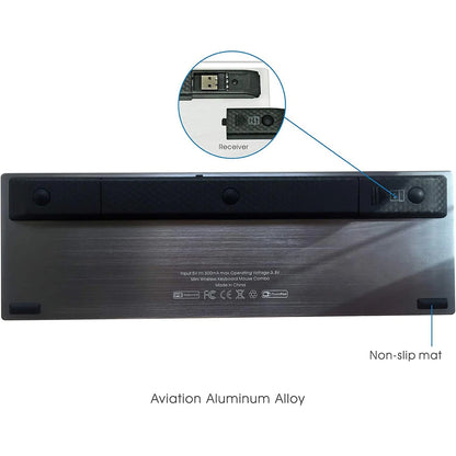 Teclado inalámbrico ruso, español, inglés y francés Rii K12+/i12+ Mini Keyboard con panel táctil para Android, laptop, PC y TV Box