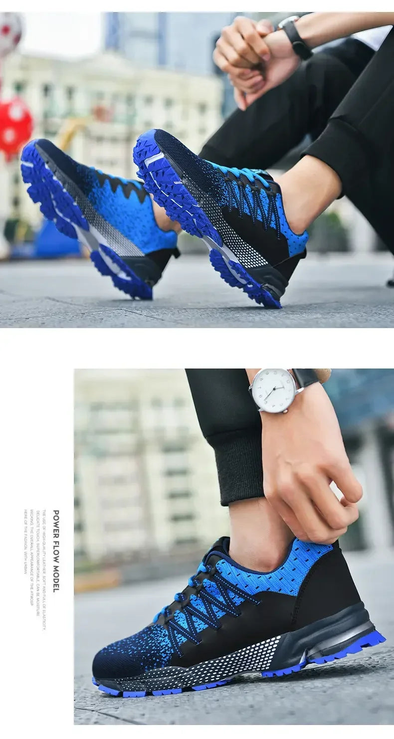 2025 Thick-Soled Sports Shoes Youth Mesh Breathable Running Shoes Trendy Spring Summer Korean Large Black and White Shoes Walk