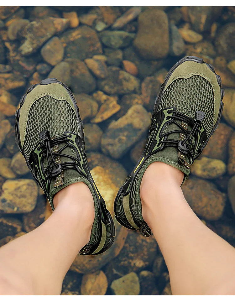 Water Shoes for Men, Trekking Hiking Shoes, Drainage Beach Aqua Shoes, Quick Dry Swim Barefoot Sandals, Diving Fishing Surfing Sneakers