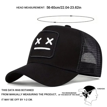 Unisex XX Embroidery Baseball Net Caps Adjustable Casual Hats Spring and Summer Outdoor Sunscreen Hat