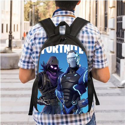 Fortnite 3-piece cartoon set, unisex, includes: Backpack, Crossbody bag, And pencil case Lightweight and large capacity