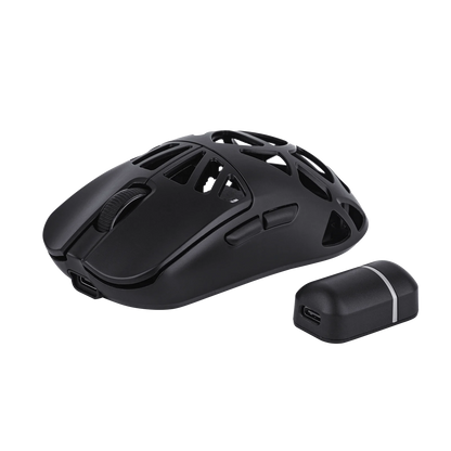 Ratón gaming inalámbrico EPOMAKER Carbon X con cable/2.4G/BT, DPI ajustable de 400 a 30,000, sensor PAW3950 para PC/Mac/Linux
