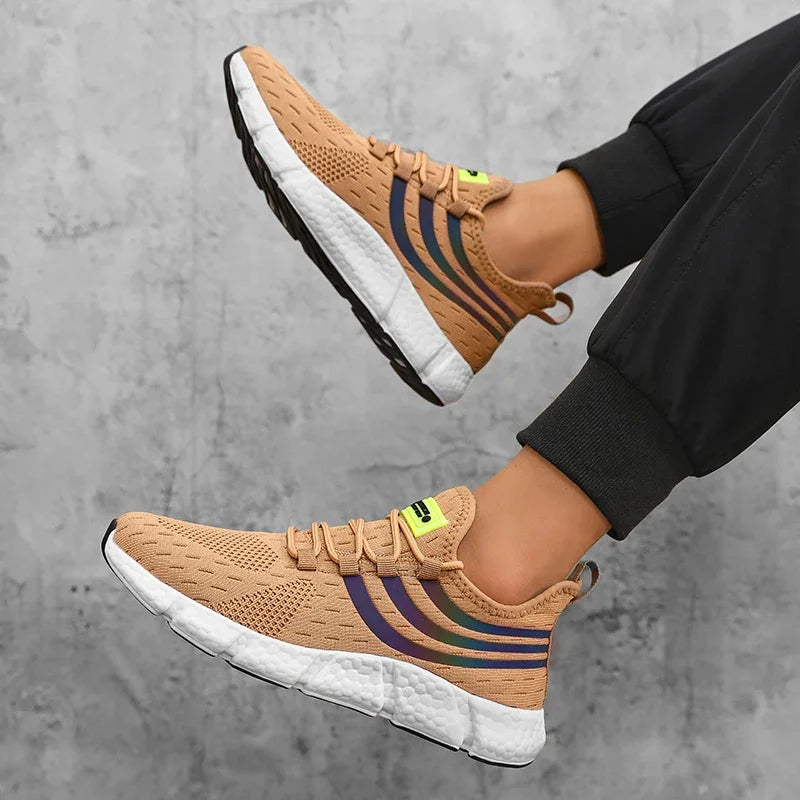 Men's Casual Sports Shoes Breathable Lightweight Sneakers Anti-Slip Flats Outdoor Running Walking Tennis Athletic Jogging Shoes