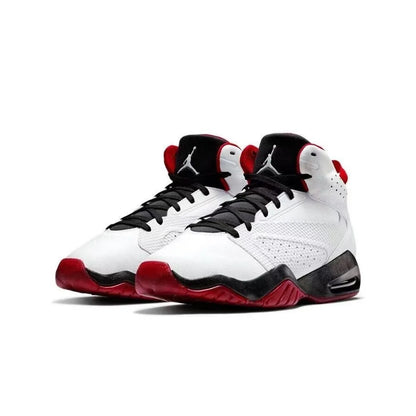 Jordan Lift Off Simple and Versatile Shock-Absorbing, Non-Slip, Wear-Resistant Mid-Top Retro Basketball Shoes for Men, White and Gray Ar4430-101