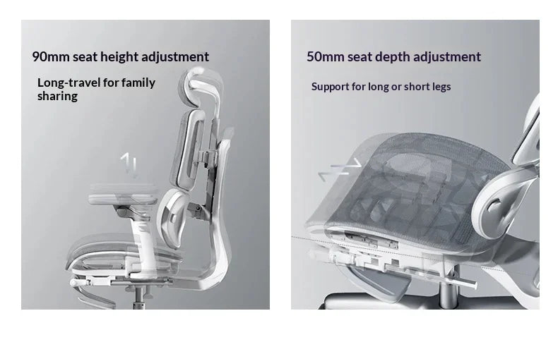 Ergonomischer Office-Mesh-Stuhl, moderner Executive-Computer- und Gaming-Stuhl, drehbar, rollbar und verstellbar