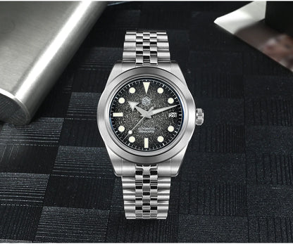 San Martin New 39mm Sport Watch Enamel Dial NH35 Automatic Mechanical Men Dress Watch Sapphire Waterproof 100m Luminous SN0053