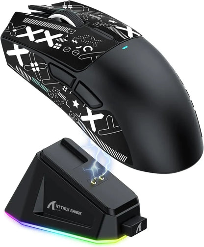 Original Brand ATTACK SHARK X11 Wireless Gaming Mouse Charging Dock PixArt PAW3311 Gaming Sensor, Origin BT/2.4G Wireless/Wired