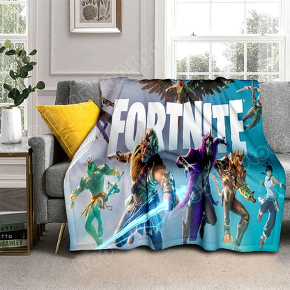 Fortnite-Spiel-Flanelldecke Unisex – weiche, warme Kuscheldecke für Schlafzimmer, Wohnzimmer, Bett, Reisen, Camping, Sofa-Dekoration und Zubehör