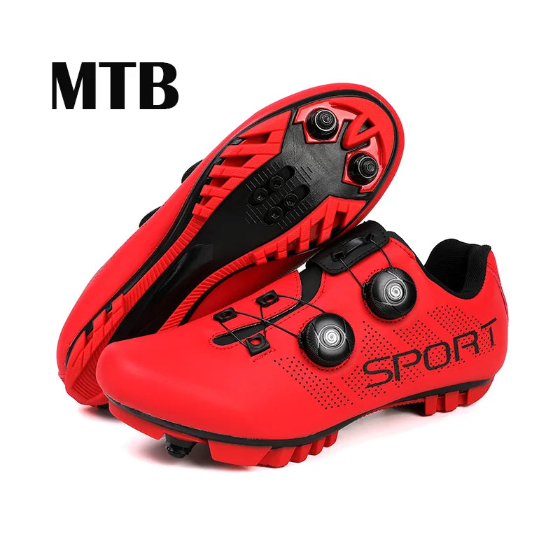 Ultra-Light Cycling Shoes, Breathable and Lightweight, SPD-Compatible Hard Soles for Road Mountain Bike Competition Training