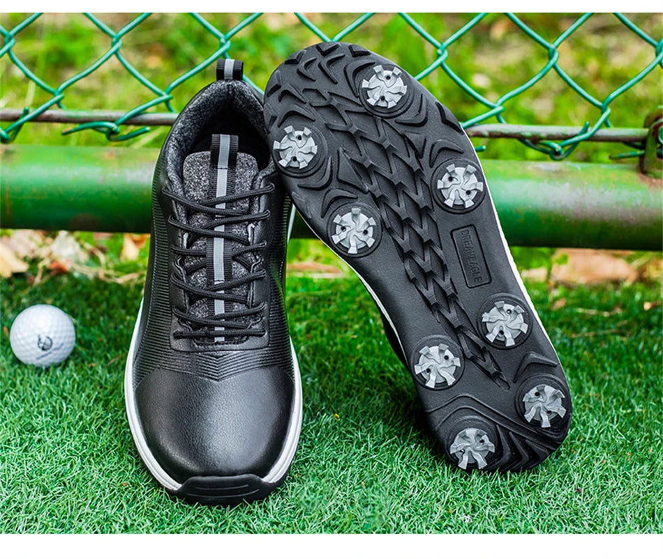 Hot Sale Leisure Golf Shoes Men's Waterproof Golf Spikes Sneakers Professional Non-Slip Golf Trainers Luxury Sports Shoes