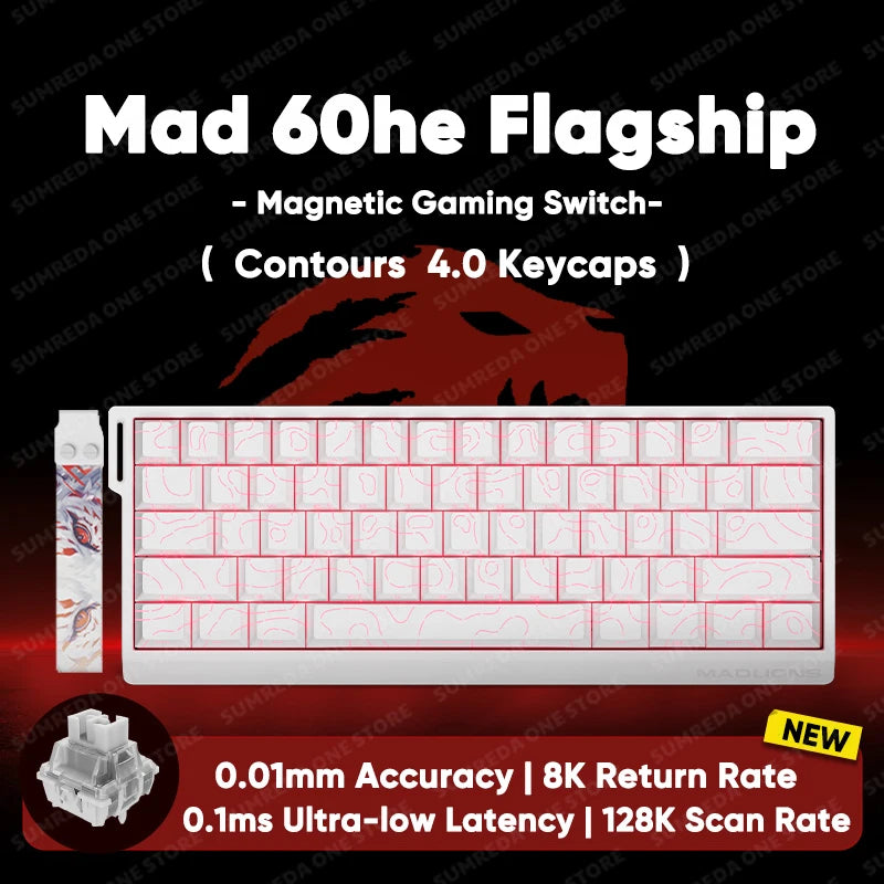 Madlions mad60he Mad60 Mad68 HE Mechanical Keyboard Magnetic Switch Mad60he Wired Game Keyboard Rapid Trigger Rgb Keyboard