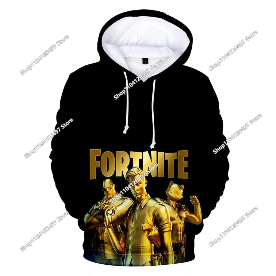 Fortnite косплей худита за деца и възрастни, унисекс суитшърт с качулка, ежедневни униформи и костюми за Хелоуин