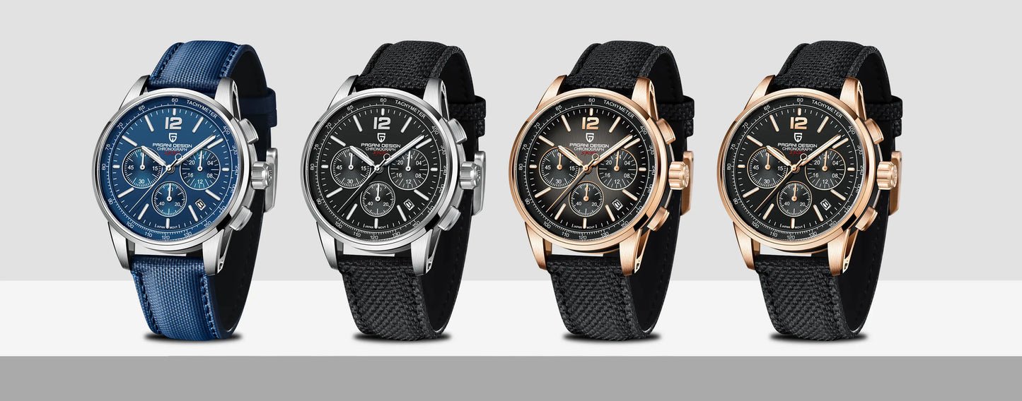 Pagani Design VK63 Fashion Men's Quartz Watches 41MM Top Sapphire Waterproof Sport 10 Bar Watch for men reloj hombre