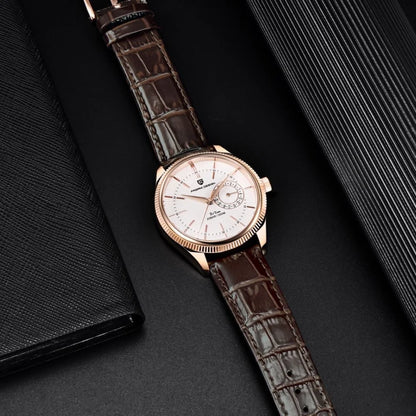 PAGANI Design PD1689 Men's Quartz Watch Japan VH65 Movement Sapphire Glass Leather Strap 20Bar Waterproof Men's Wristwatch