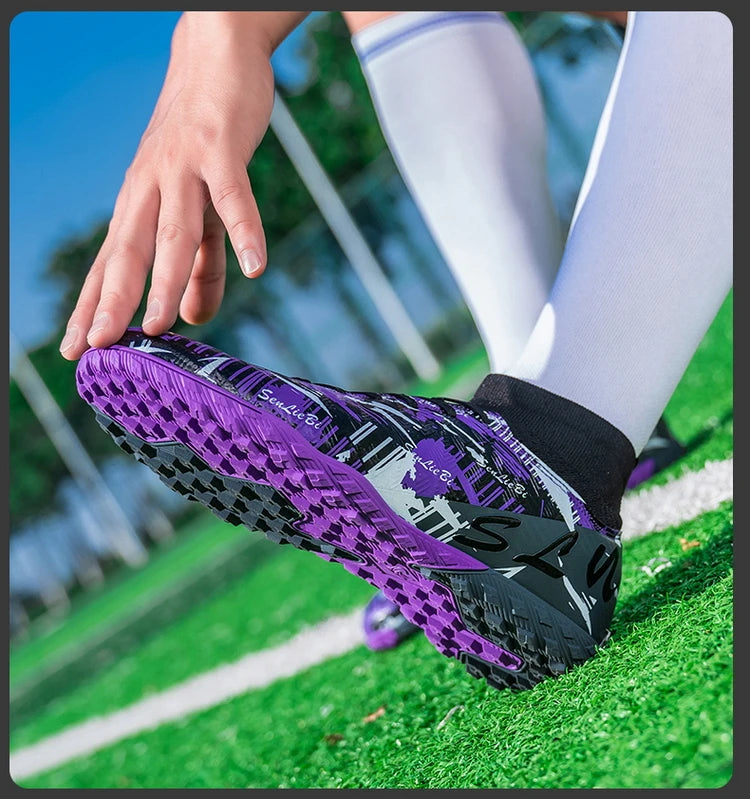 Size 34-46 Men's FG/TF Football Boots Futsal Professional Unisex Kids Soccer Training Outdoor Boys Football Sneakers