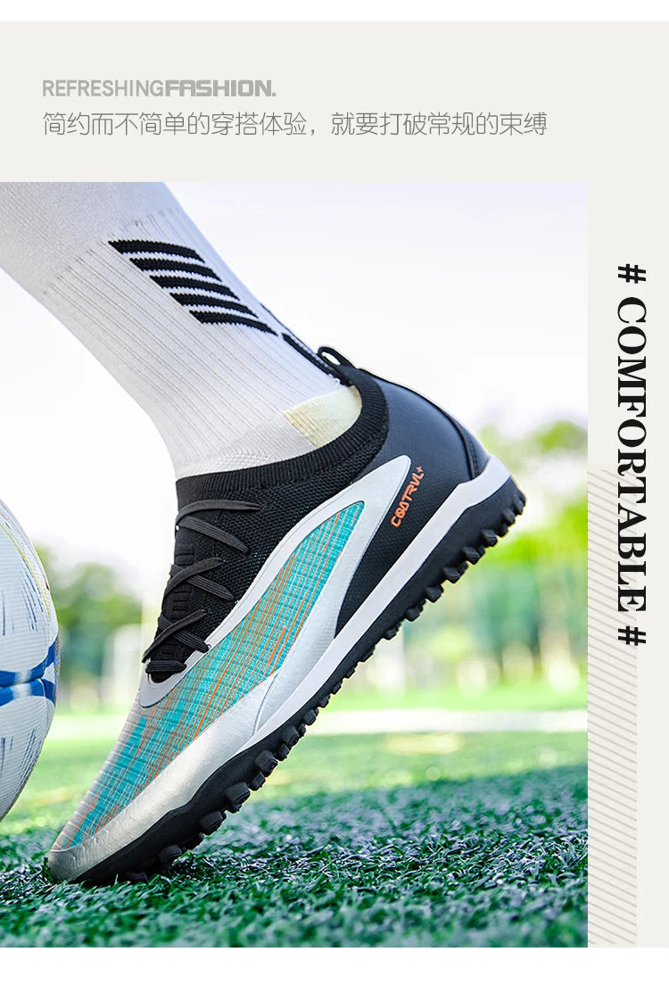 2026 New Men Soccer Cleats Breathable Lightweight Football Boots Anti-Slip Training Shoes Outdoor Sport Sneakers