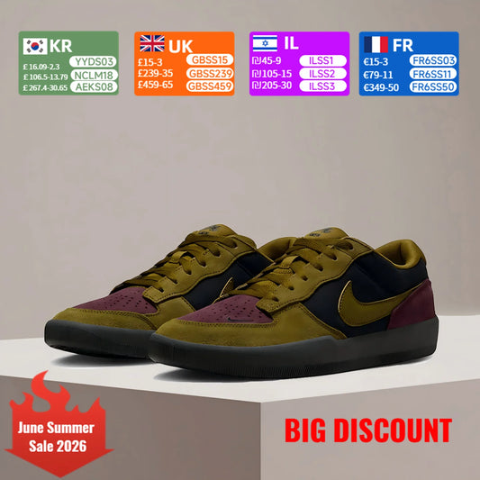 Nike SB Force 58 Unisex Low-Top Skate Shoes - Comfortable, Versatile, Durable, Breathable DV5477-008