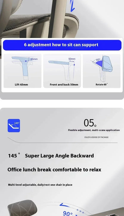Gaming Chair Office Desk Ergonomic Computer Adjustable Armrests 3D Headrest Chair Lift Chair Back  Can Tilt Back with Foo Pedals