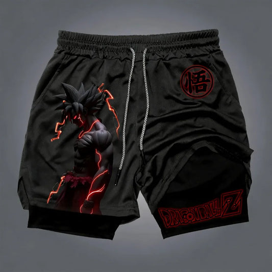 Dragon Ball Goku Unisex Harajuku Anime Printed Loose Sports Shorts Breathable Quick Drying Double Layer Summer 2026 New Product