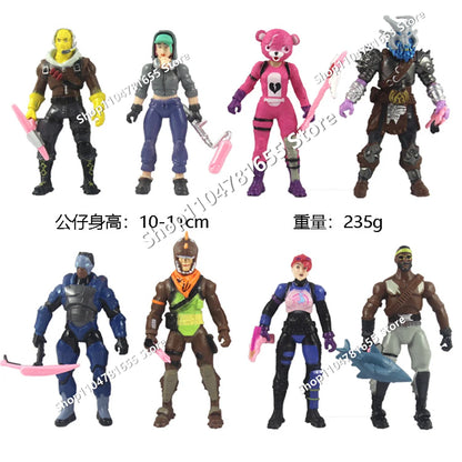 Set da 8 pezzi 10cm Fortnite Giocattoli Action Figure Modello Game Battle Royale Bambola Giocattolo Cool per Bambini e Ragazzi Regalo Divertente per Compleanno e Natale